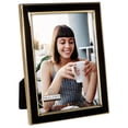 thumbnail image 1 of Malden International Designs 5x7 Black Metal Picture Frame With Shiny Gold Inner And Outer Border, 1 of 1