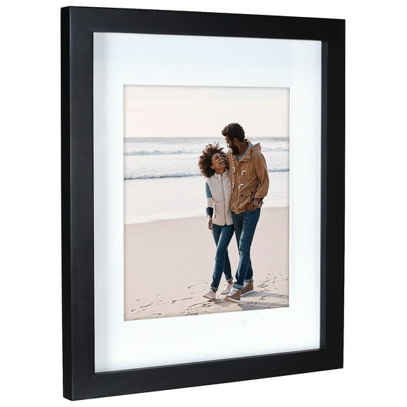 Malden International Designs 8x10 11x14 Black Matted Picture Frame