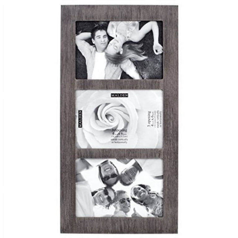 Malden International Designs 4332-46 Friends Double Layer Wood Picture  Frame, 4x6, Brown