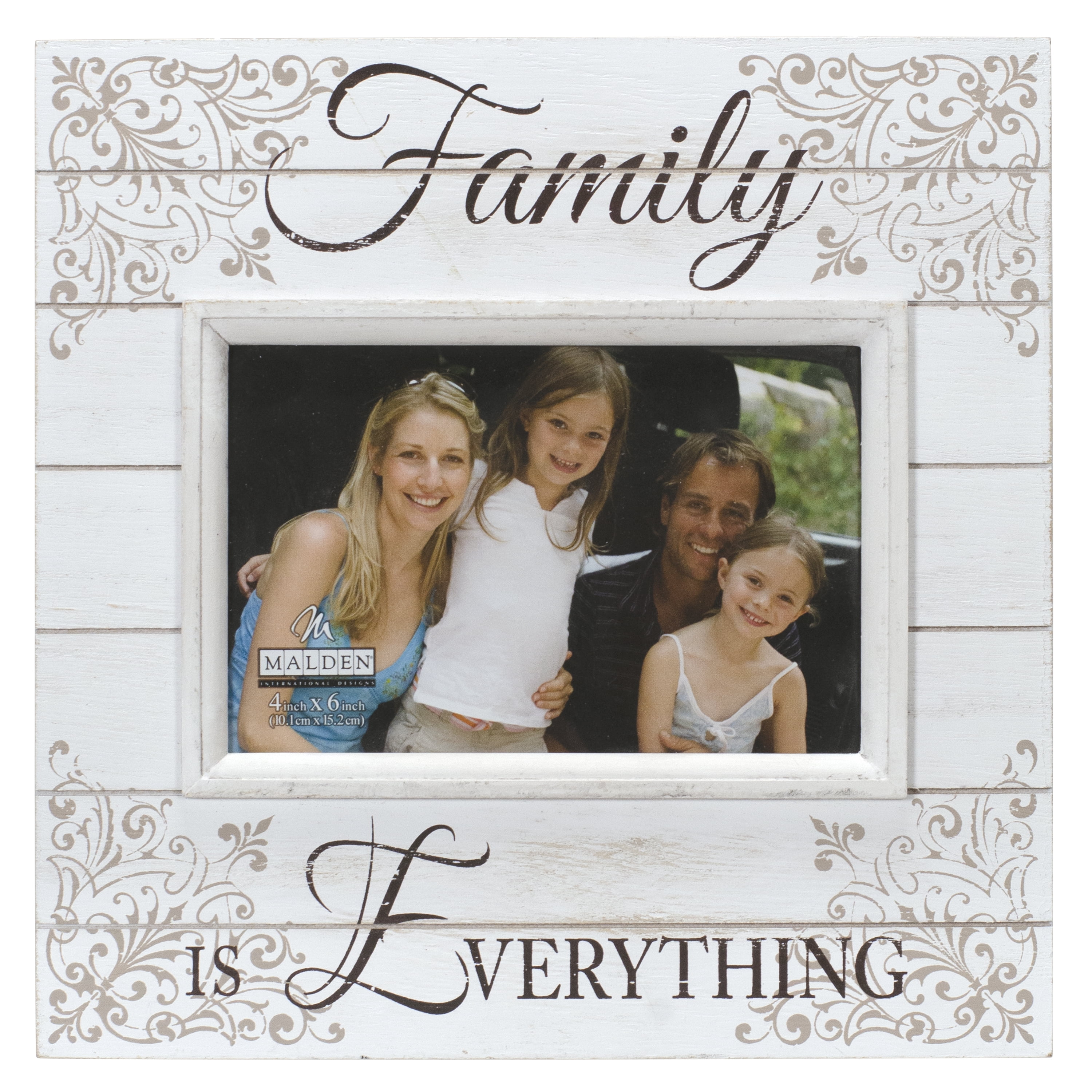 upsimples 4x6 Picture Frame Distressed Grey with Real Glass