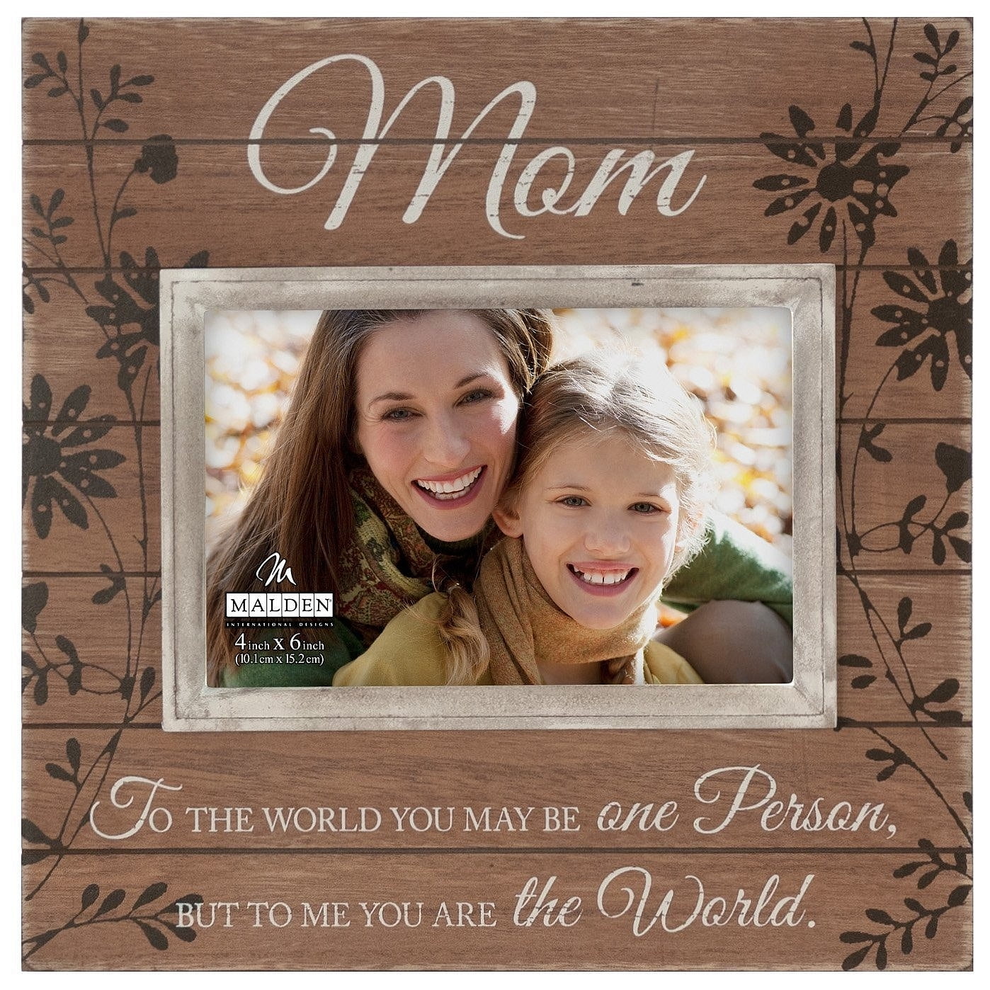 Malden International Designs Mom Sunwashed Woods, 4x6 Single Opening