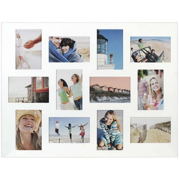 Malden Modern Wall Frames Biltmore Collage Picture Frame, 12-4x6, White