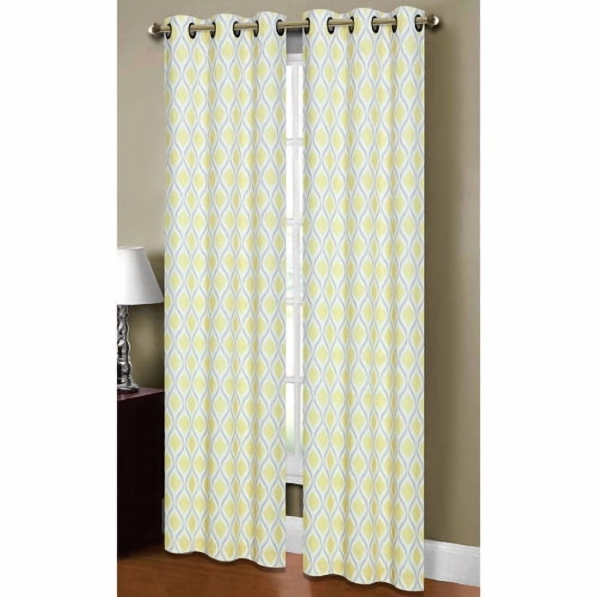 Malden Printed Cotton Blend 76 x 84 in. Grommet Curtain Panel Pair
