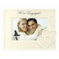 thumbnail image 1 of Malden International Designs Glazed Ceramic With Silver Accents "We're Engaged " Picture Frame, 4x6, White, 1 of 2