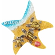 Maldives 3D Fridge Magnet Souvenir Gift,Resin Handmade Maldives Refrigerator Magnet Home Decoration Collection