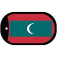 thumbnail image 1 of Maldives Flag Metal Novelty Dog Tag Necklace DT-4091 2" x 1" Dog Tag (DT), 1 of 1