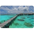 Maldives Scenery Print Area Rug Non Slip Front Door Mat Absorbent Bath