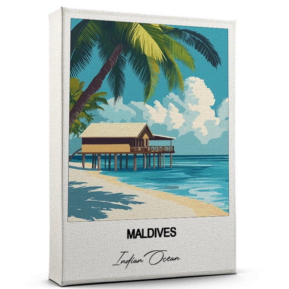 Maldives Travel Wall Art Indian Ocean Canvas Travel Wall Decor with Timeless Appeal A Special Gift for Loved Ones