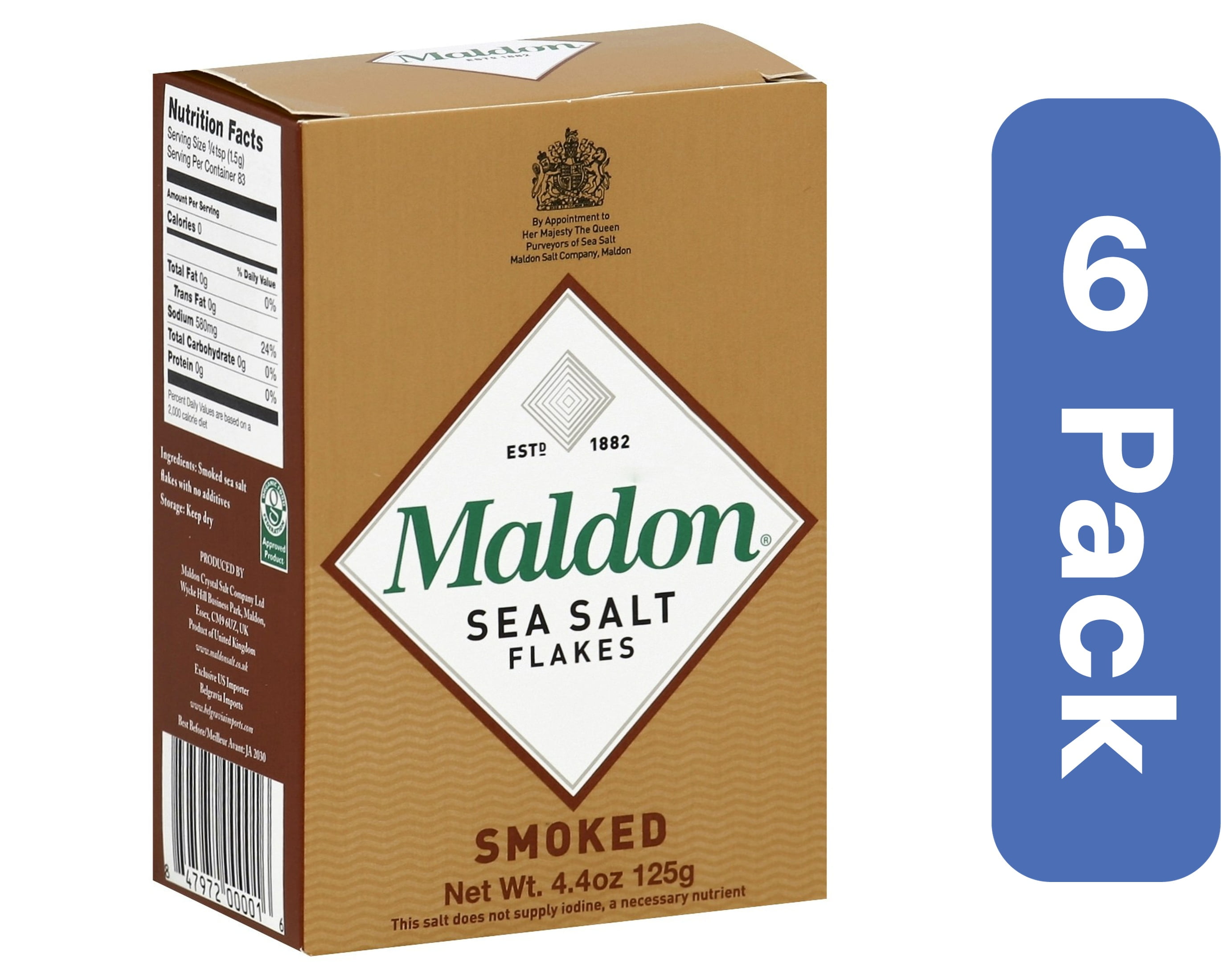 Maldon Smoked Sea Salt 4.4 oz (Pack Of 6)