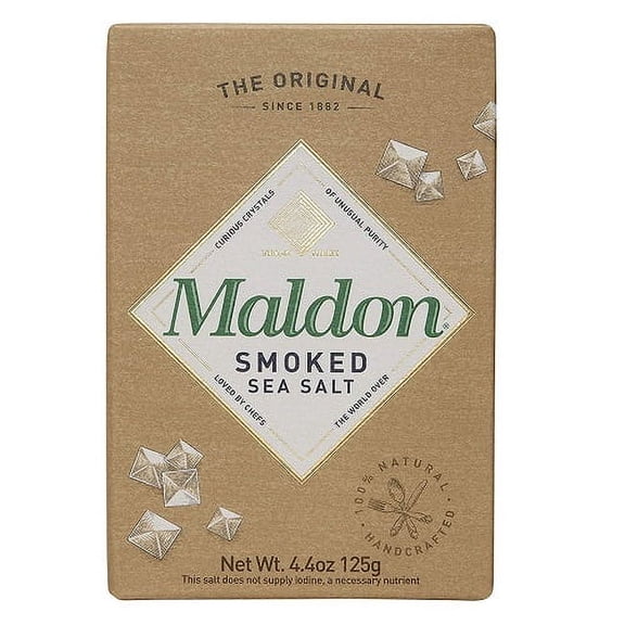 Maldon Smoked Sea Salt, Flaky Crystals, 4.4-Ounce Boxes (Pack of 4)