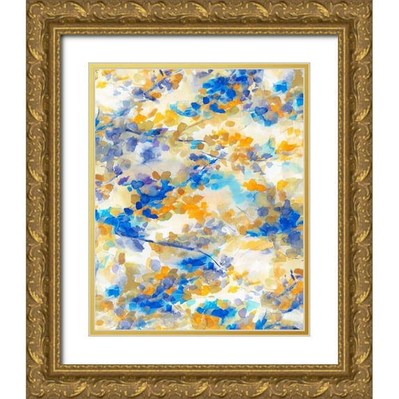 Maldonado, Jacqueline 15x18 Gold Ornate Wood Framed with Double Matting Museum Art Print Titled - Canopy Blue