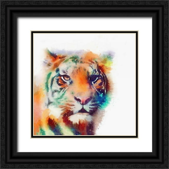 Maldonado, Jacqueline 26x26 Black Ornate Wood Framed with Double Matting Museum Art Print Titled - The Elusive II