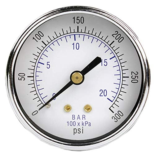 Male 0300 PSI Side Mount Air Compressor Air Pressure Gauge
