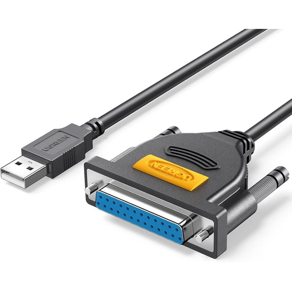 Male to 25 Female Parallel (25 Pin) Printer Cable Adapter, 6 Foot Connector 251284 Converter, Supports Old Printers, Suitable for 11/10/8/7/10.4 (Tiger) to 13 (/)