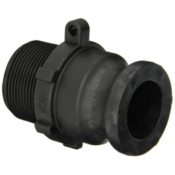 banjo 150f polypropylene cam & groove fitting, 1-1/2" male adapter x npt male