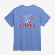 Mens Logo Athletic Light Blue Tennessee Titans Cotton Victory Arch T-Shirt