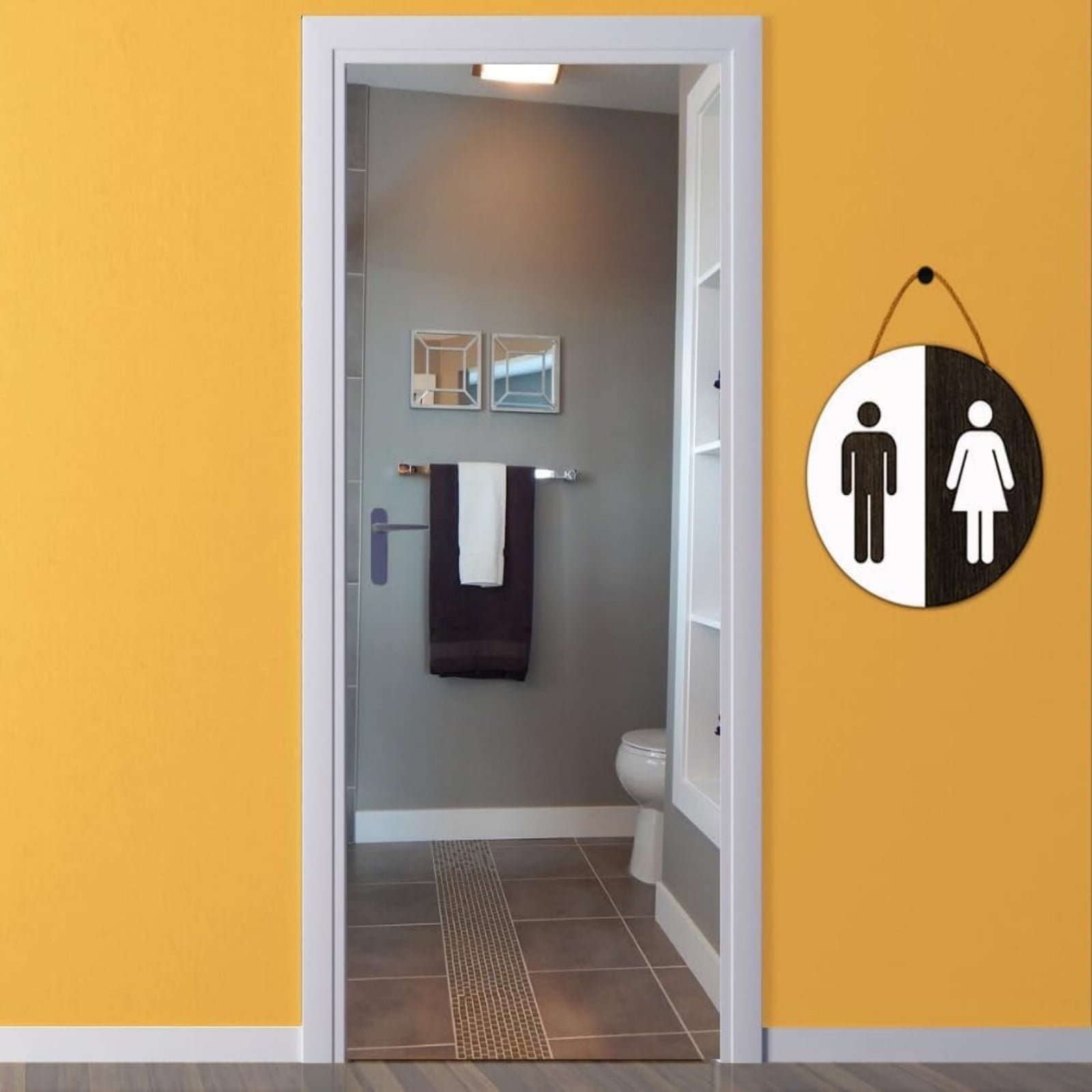 Male And Female Public Restroom Signs, Restroom Door Signs, Home ...