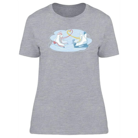 Male And Female Skates Together T-Shirt Women -Image by Shutterstock, Female XX-Large