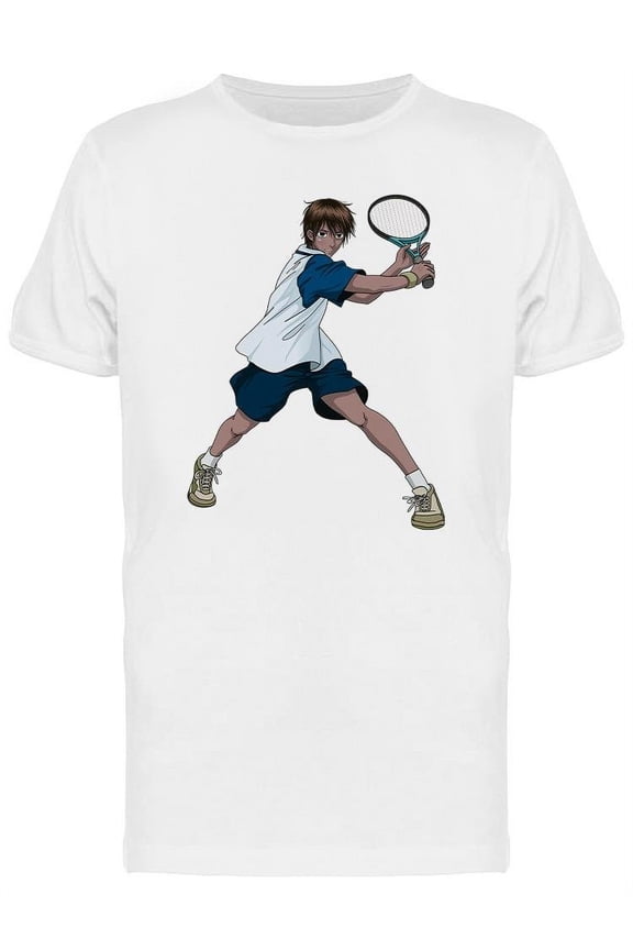 Male Anime Tennis Player T-Shirt Men -Image by Shutterstock, Male Large