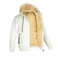 thumbnail image 1 of Male Autumn And Winter Warm Jacket Fashion Casual Soild Color Long Sleeve Pocket Hooded Cotton Coat Top Winter Hoodies for Men Winter Hoodies for Men Jacket for Winter for Men Cloth Jackets for Men, 1 of 4