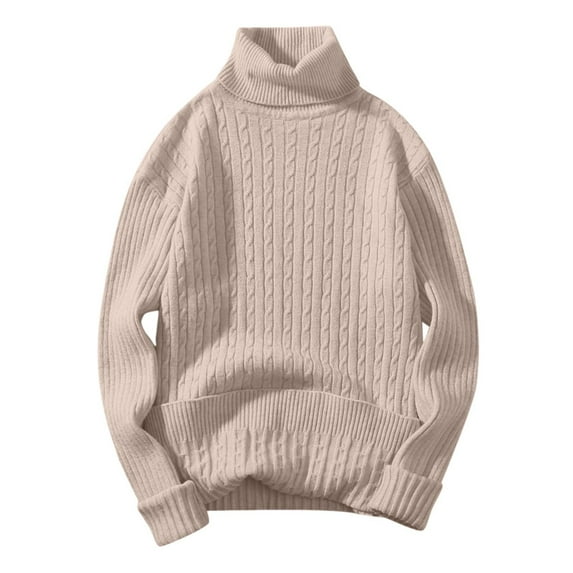 Male Autumn and Winter Wool Sweater - Round Neck Pullover Bottoming Shirt All Matching High Neck Top