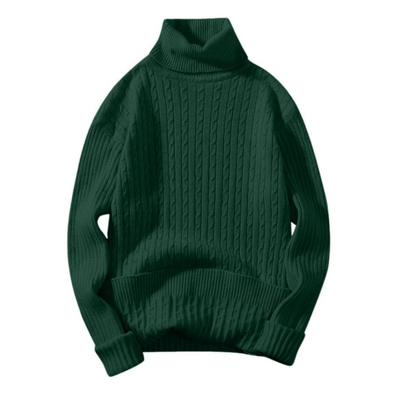 Male Autumn and Winter Wool Sweater - Round Neck Pullover Bottoming Shirt All Matching High Neck Top
