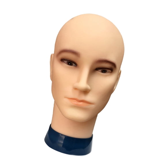Male Bald Mannequin Head Bald Wigs Head Display Model Makeup Training Head for Wigs Making