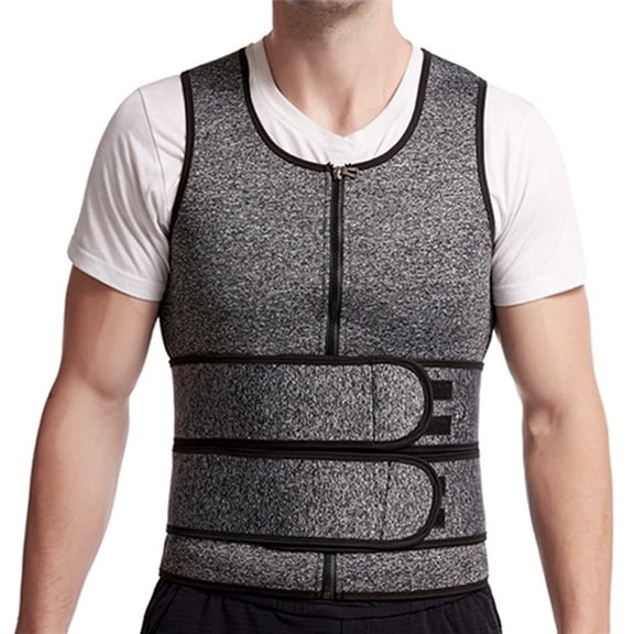 Male Body Compression Tank Top with Zipper for Men Elastic Slim Fit Sport Shapewear Vest Enhanced Workout Performance Mens Muscle Gym Tank Top Breathable Sleeveless Shirts for Active Men