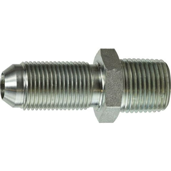 Male Bulkhead Conn 7/16-20 X 1/4, Bulkhead Fittings Steel 37 Degree JIC Flare, Hydraulics