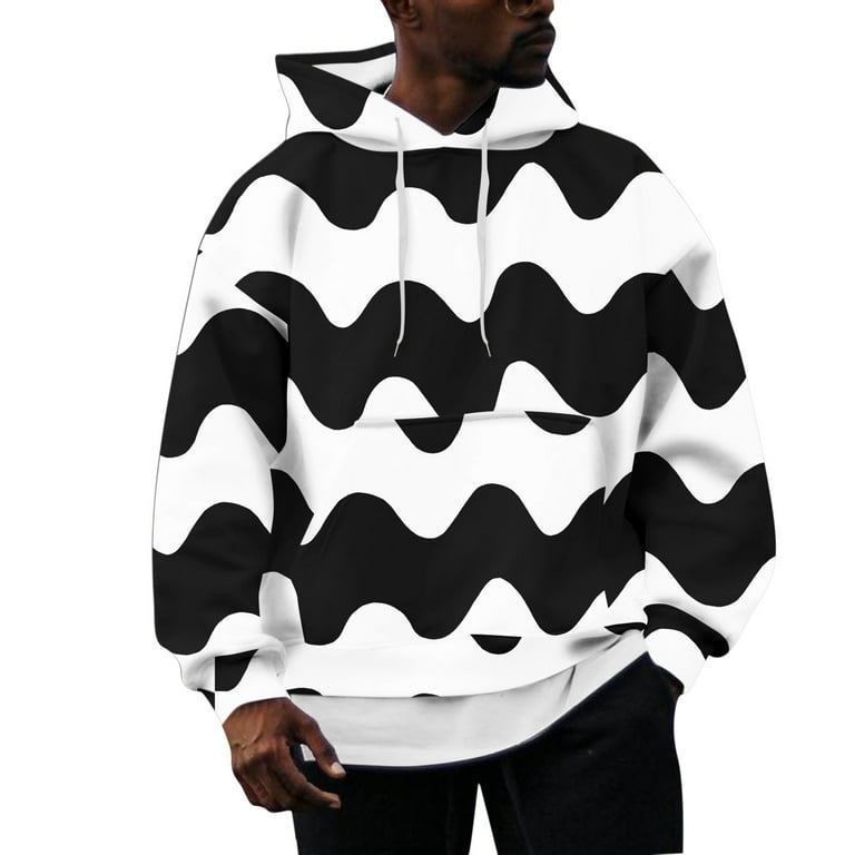 Male Casual Cow Print Hoodies Drawstring Long Sleeve Pocket Hooded Blouse Hoodies Men Crop Hoodie Hooded Sweatshirts Men Lives Matter Hoodie Matching