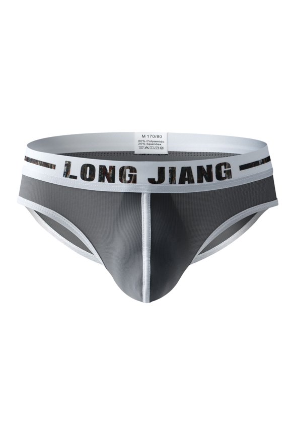 Male Casual Splice High Elasticity Solid Breathable Underwear Pant Solid Knickers Comfortable Briefs