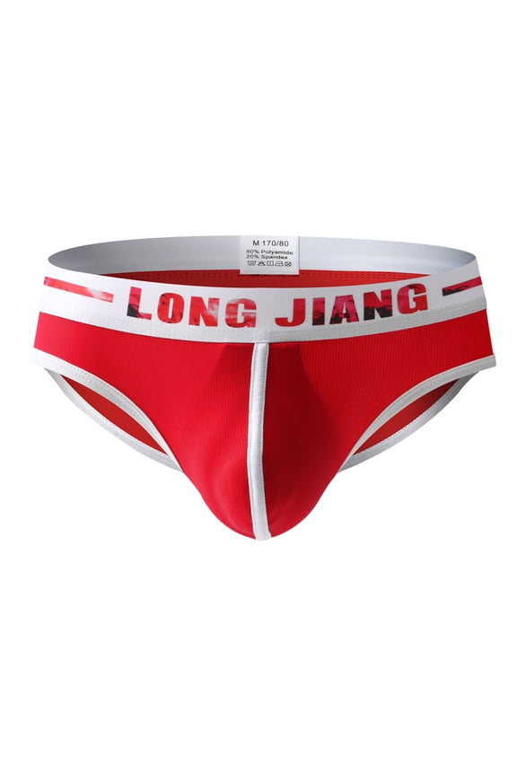 Male Casual Splice High Elasticity Solid Breathable Underwear Pant Solid Knickers Comfortable Briefs