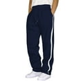 thumbnail image 1 of Male Color Block Sweatpants Tether Large Size Pant Loose Autumn And Winter Sports Patchwork Trousers, 1 of 4