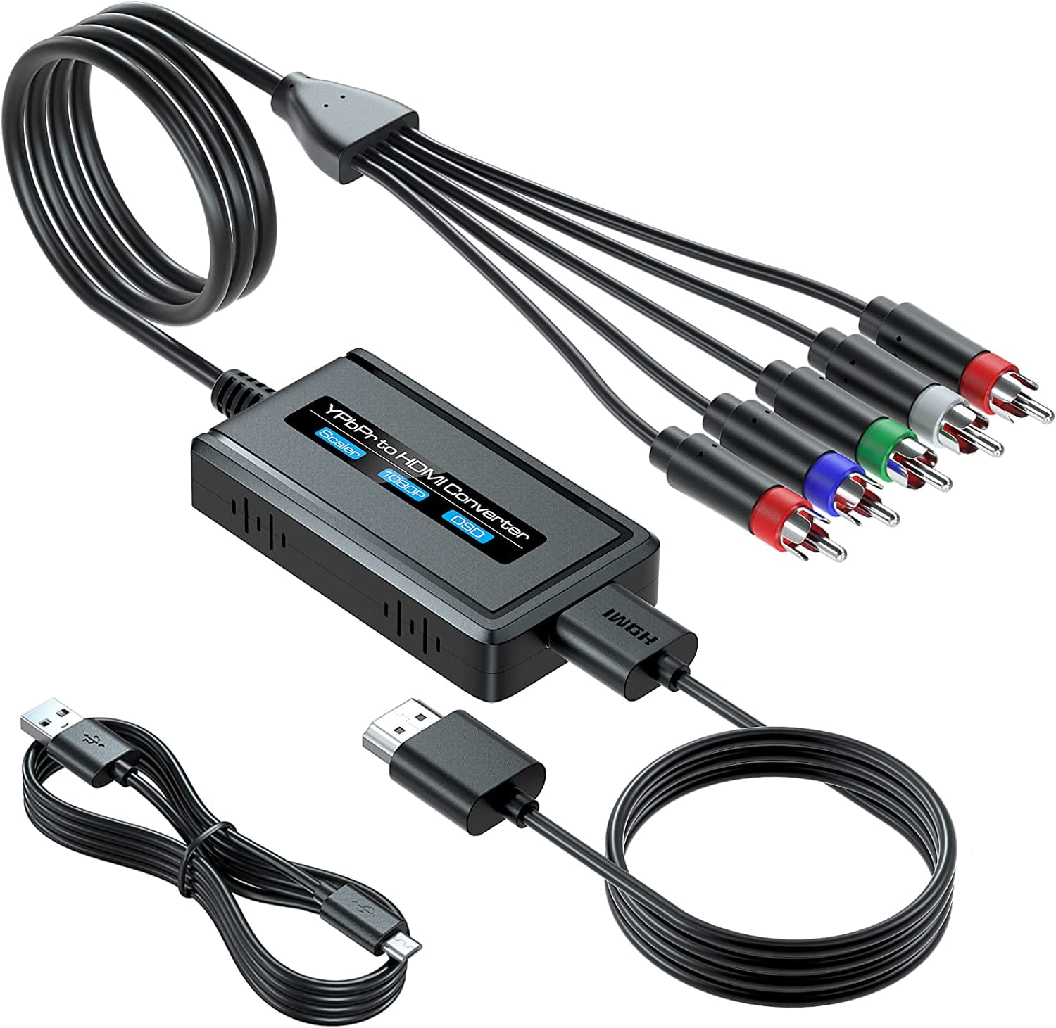 Male Component to HDMI Converter with Scaling Function for DVD/STB, RGB