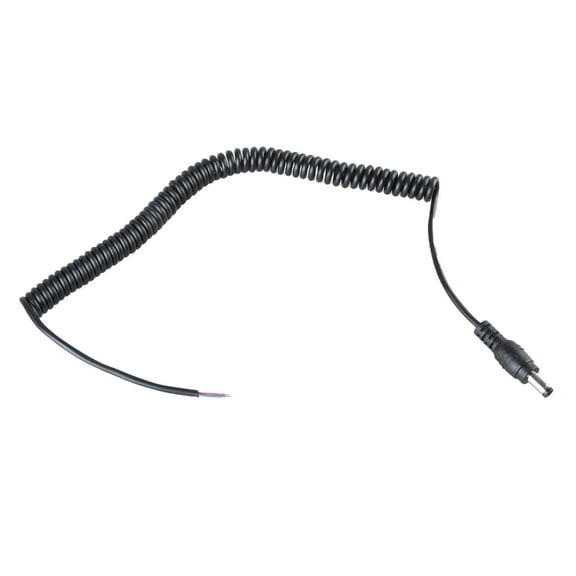 Male DC5525 to Open End Extension Cord 2 Pin Pigtail Power Cable Line 60W Charging for Electronics Black