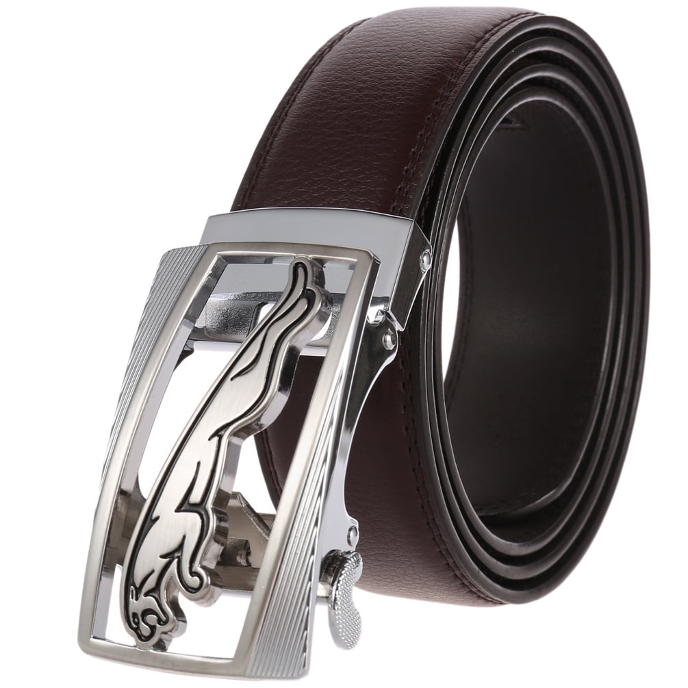 Male Designer Automatic Buckle Cowhide Leather Men's Belt Famous Brand ...