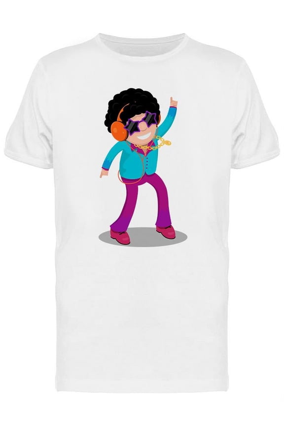 Male Disco Dancer T-Shirt Men -Image by Shutterstock, Male Large