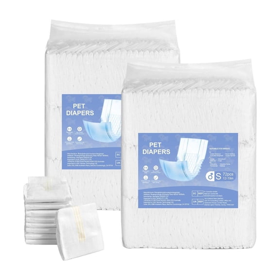 Male Dog Diapers 144 Count, Super Absorbent Wraps for Male Dogs - Leakproof Incontinence Diapers for Post-Surgery, Training & Travel