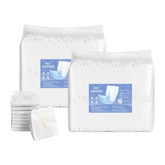 Male Dog Diapers, Disposable Dog Wraps - XS 96 Count