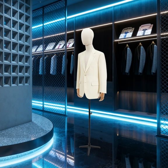 Male Dress Form Display, Metal Stand Dress Form, Adjustable Posture Clothing Form