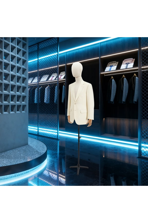 Male Dress Form Display, Metal Stand Dress Form, Adjustable Posture Clothing Form