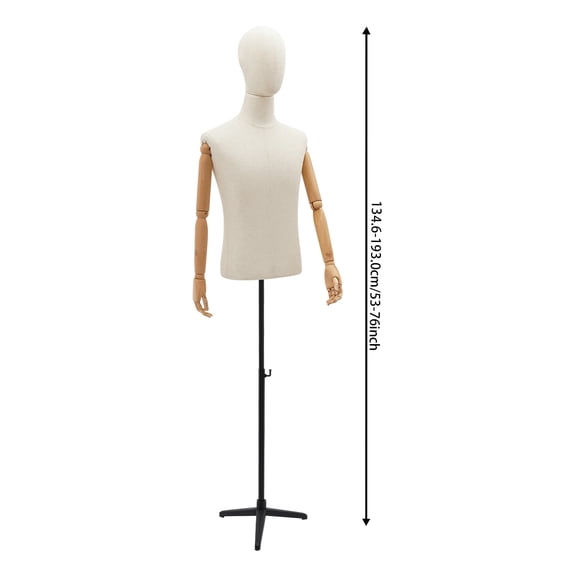 Male Dress Form Display Metal Stand Dress Form Posture Clothing Form Adjustable