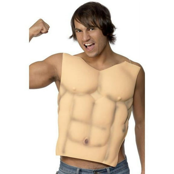 Male Eva Chest Adult Flesh Heroes Role Model One Size Pink Fancy Dress Party Book Week Halloween