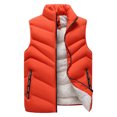 thumbnail image 1 of Male Fashion Coats Autumn Winter Thicken Wram Hoodless Vest Jacket Color Block Multi Pocket New Comfy Coat, 1 of 2
