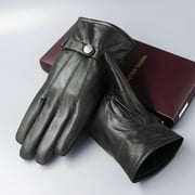 SUNYUANNN Male And Female 2024 Autumn And Winter Solid Color Versatile Windproof And Thick Cold Leather Gloves Mittens for Women Cold Weather Heated Gloves Mittens for Women Cold Weather Gloves Mittens