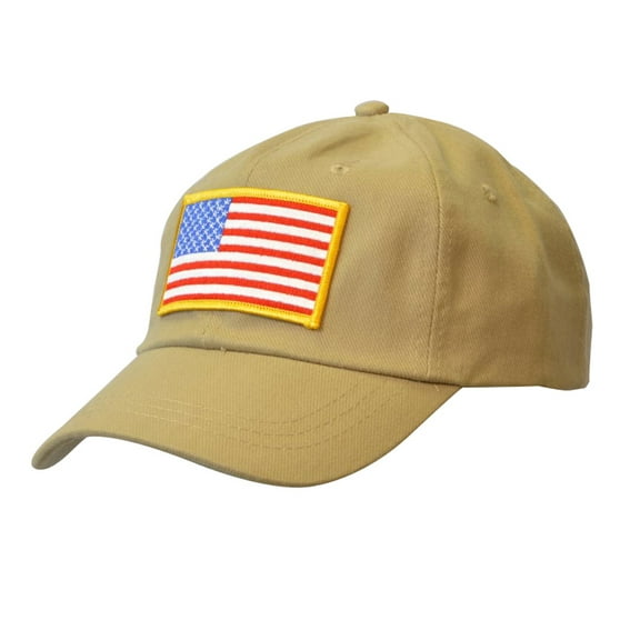 Male Female Adjustable Buckle Closure USA Flag Embroidered Cap