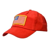 Male Female Adjustable Buckle Closure USA Flag Embroidered Cap