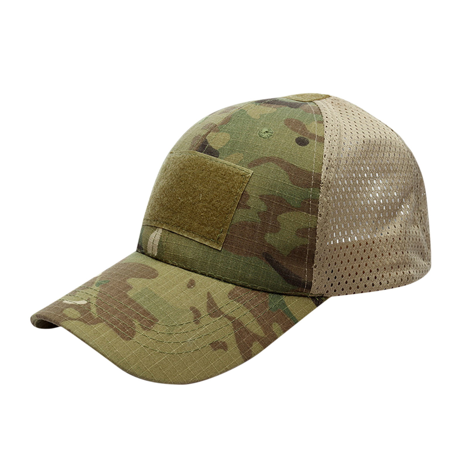 Male Female Neutral Summer Camouflage Grid Baseball Caps Dome ...