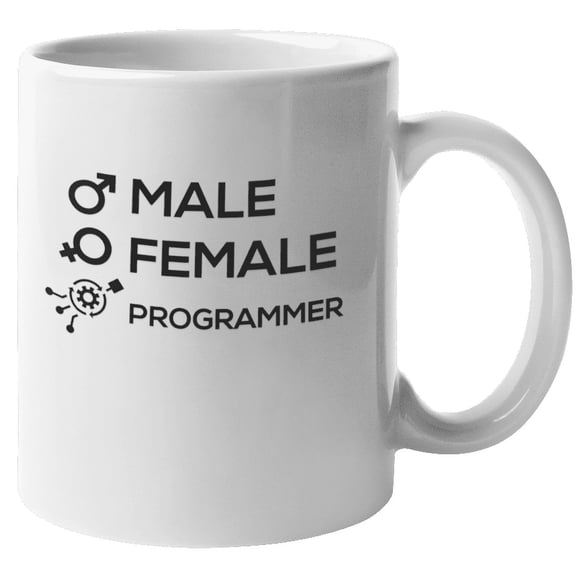 Male Female Programmer Programming Coffee & Tea Mug for Souvenir (11oz)