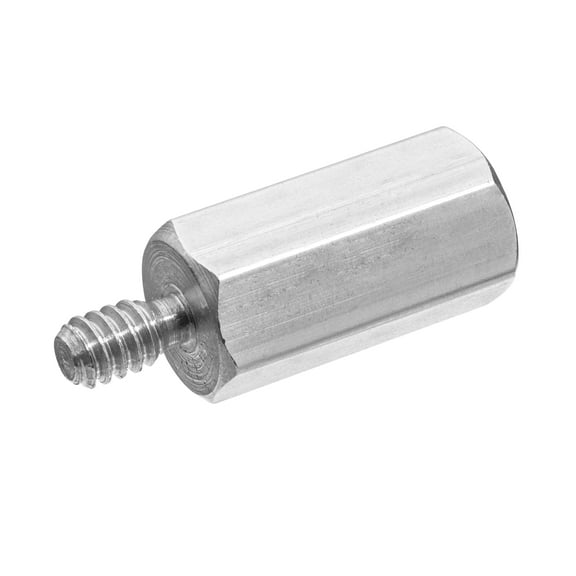 Male-Female Threaded Hex Standoff - 18-8 Stainless Steel - 6mm Hex x 13mm Long - M4 x 0.7mm Thread